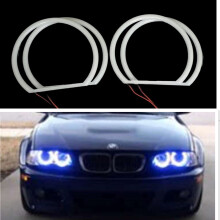 BW 131mm x4 Cotton car light White Amber Angel Eye Halo Ring DRL for BMW