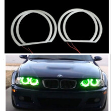BW 131mm x4 Cotton car light White Amber Angel Eye Halo Ring DRL for BMW