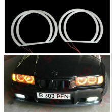 BW 131mm x4 Cotton car light White Amber Angel Eye Halo Ring DRL for BMW