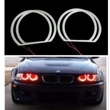 BW 131mm x4 Cotton car light White Amber Angel Eye Halo Ring DRL for BMW