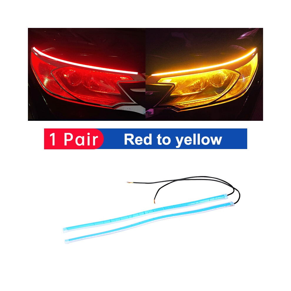 2Pcs Led Drl Daytime Running Car Flexible Waterproof Strip Auto Light 9158106949936