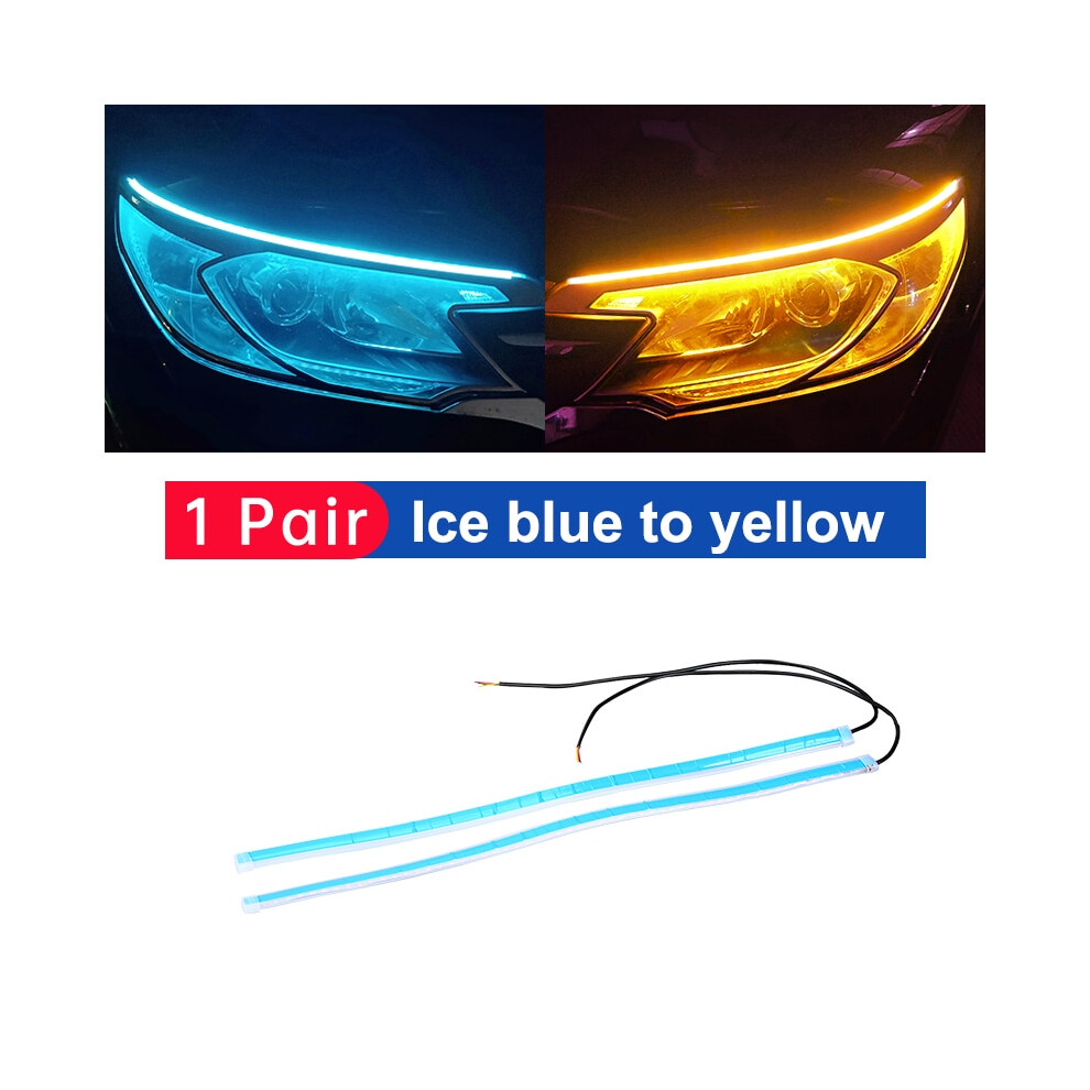2Pcs Led Drl Daytime Running Car Flexible Waterproof Strip Auto Light 9158106951212