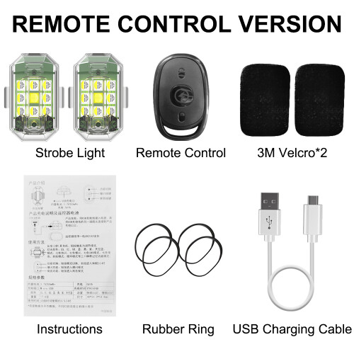 Strobe car lights For Motorcycle Led Flash Anti-collision Warning Lamp