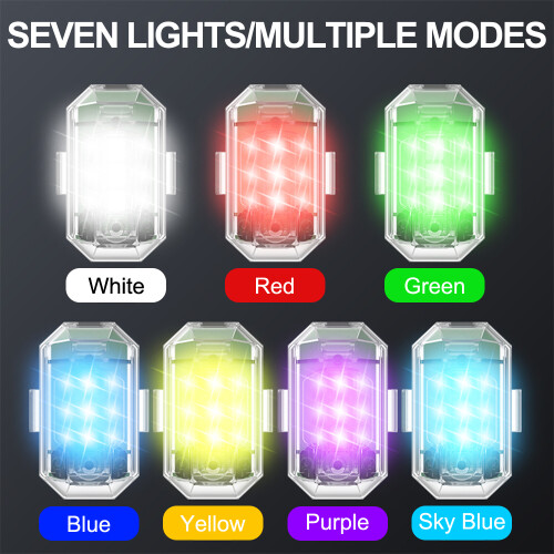 Strobe car lights For Motorcycle Led Flash Anti-collision Warning Lamp 2