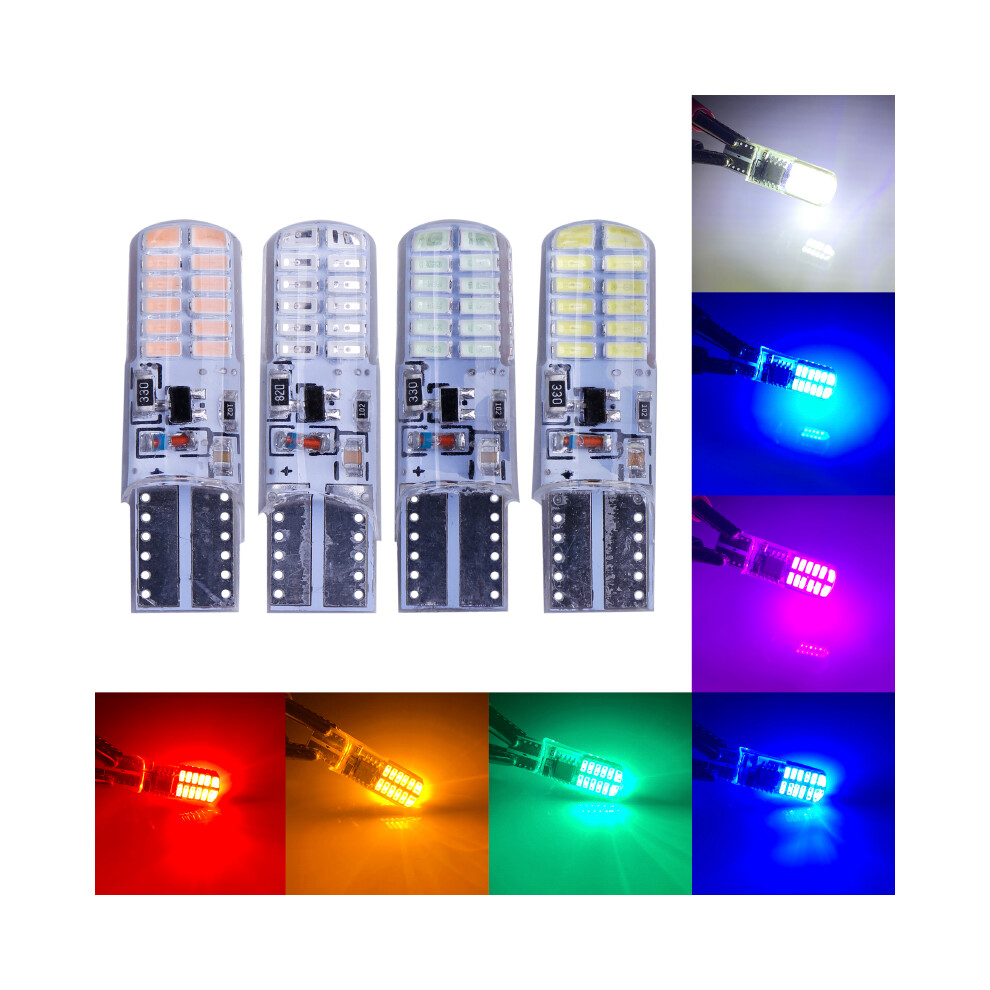 1Pcs T10 W5w Led Strobe Flash Silicone Gel Car 194 168 3014 24Led Light 9158106963567