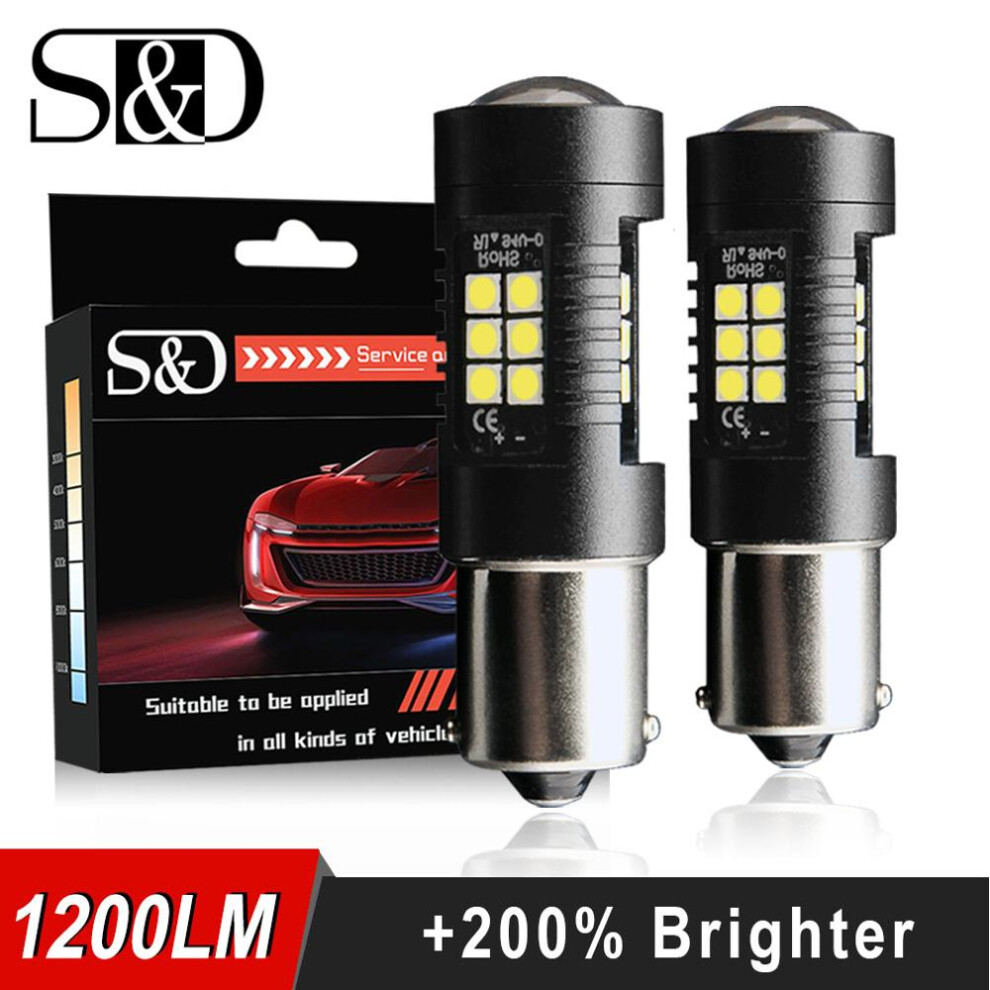 2Pcs P21w Led 1156 Ba15s Led Bulbs Car Lights 1200Lm Turn Signal Reverse 9158106962683