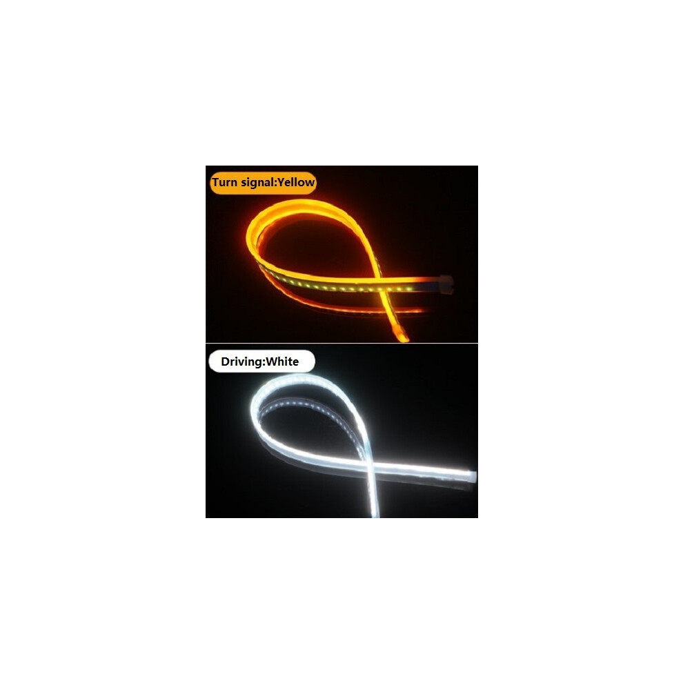 2Pcs Led Drl Daytime Running Car Flexible Waterproof Strip Auto Light 9158106974198