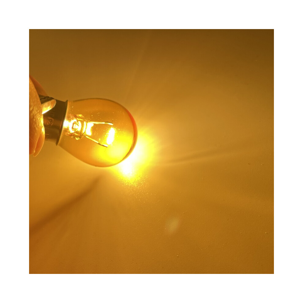 1X S25 Bulb Ba15s 12V 21W 382 P21w /Clear//Amber/Red Color Auto Blue/Yellow/Amber 9158106972163