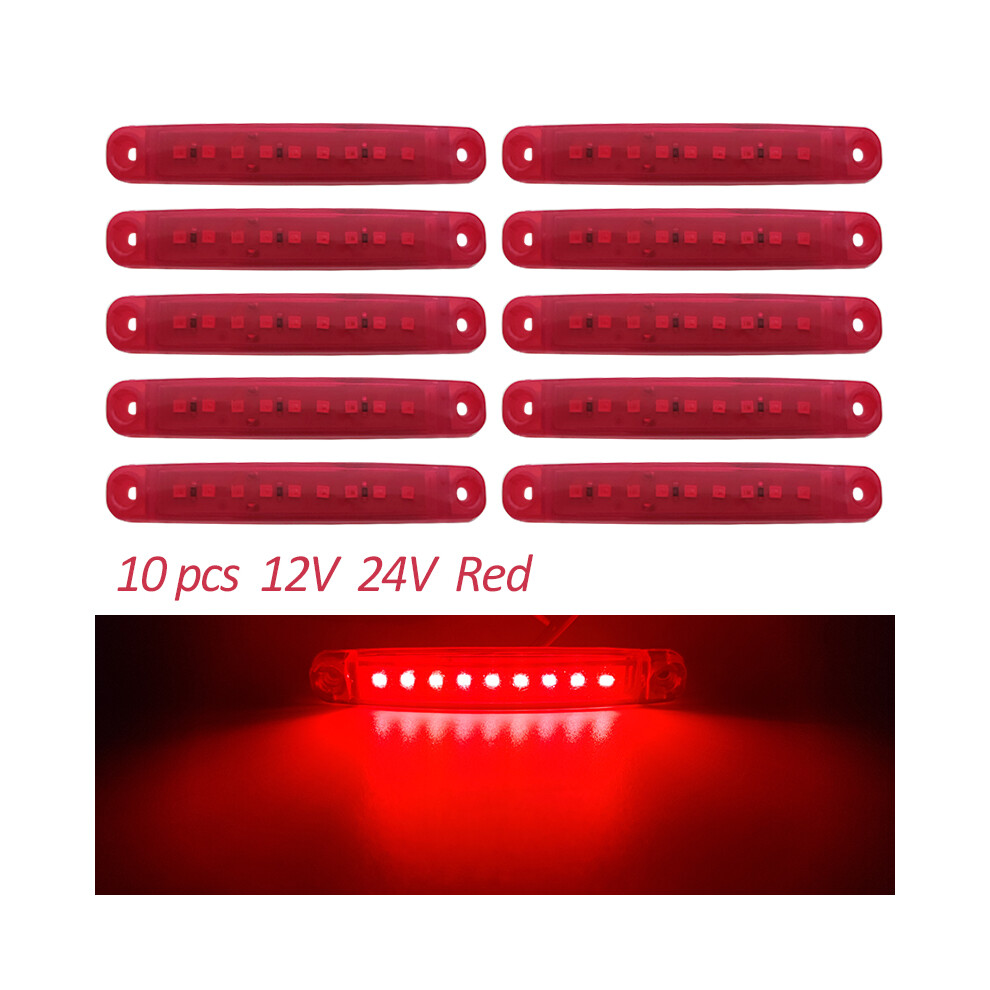 10Pcs 9 Smd Car Oval Clearance Trailer 24V Truck Lorry Avan Camion Light 9158106968593