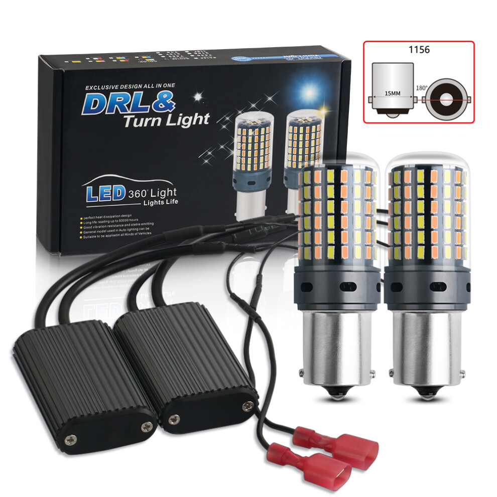 2Pcs 1156 Ba15s P21w Bau15s Py21w Canbus Led Car Lights 7440 W21w T20 9158106991393