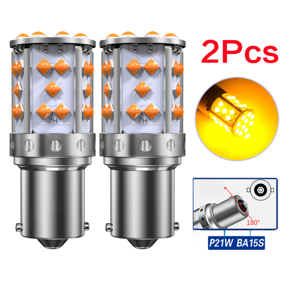 A Pack 1156 P21w Ba15s Bau15s Py21w 7507 Led Canbus No Hyper Flash Turn Amber 9158106979261