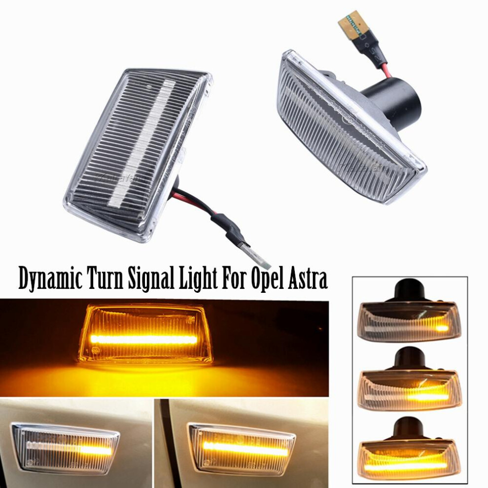 2Pcs Led Dynamic Sequential Blinker Turn Signal Car For Opel Astra Light 9158106976468