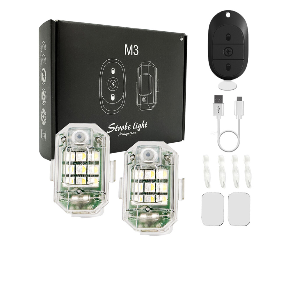 Donwof Strobe Car M3 Motorcycle Flash Led Anti-Collision Warning Light 9158106985255