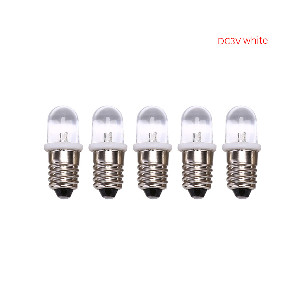 5Pcs E10 Led Bulb E10 Dc 3V 4.5V Instrument Bulb E10 Indicator Bulb Old 9158106977922