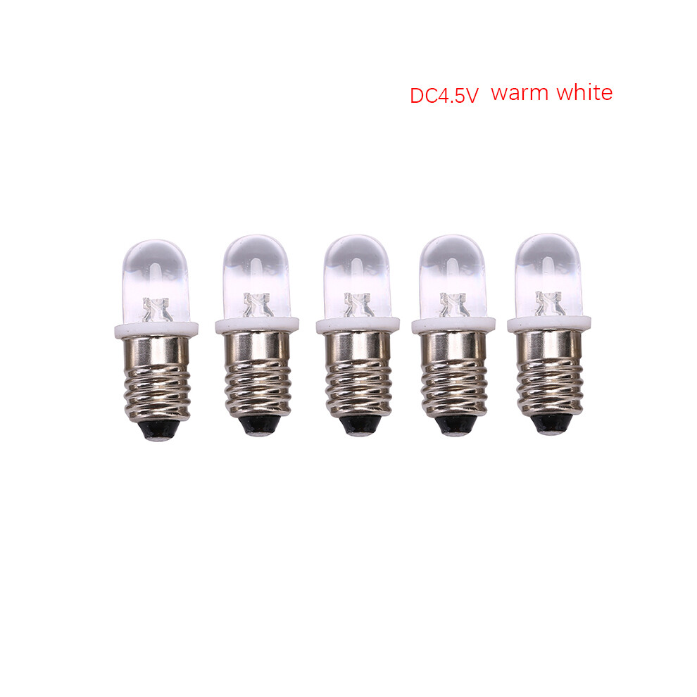 5Pcs E10 Led Bulb E10 Dc 3V 4.5V Instrument Bulb E10 Indicator Bulb Old 9158106980694