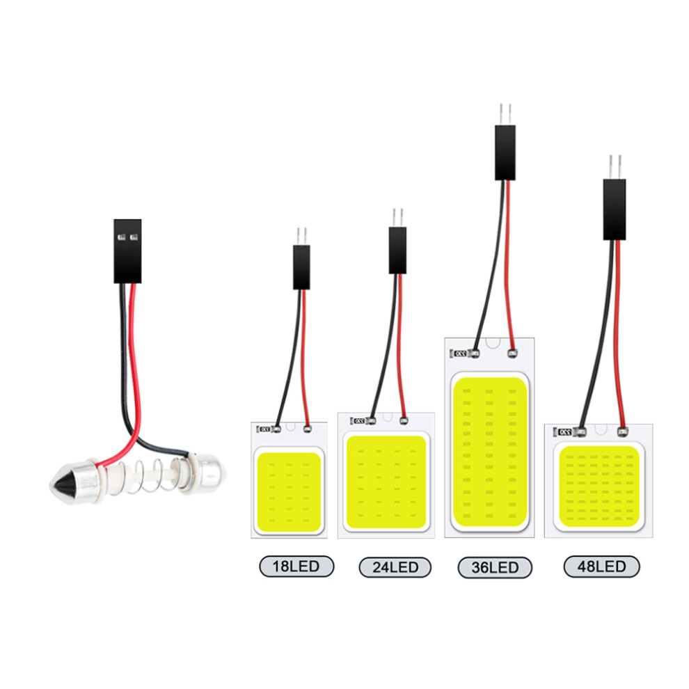 12V 24V Festoon Led Cob Signal Bulbs 31Mm 36Mm 39Mm 41Mm C5w 168 Interior 9158106986115