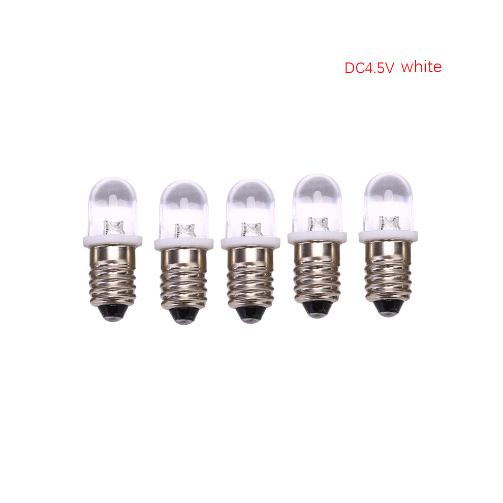 5Pc E10 Led Bulb E10 Dc 3V 4.5V Instrument Bulb E10 Indicator Bulb Old 9158106978936