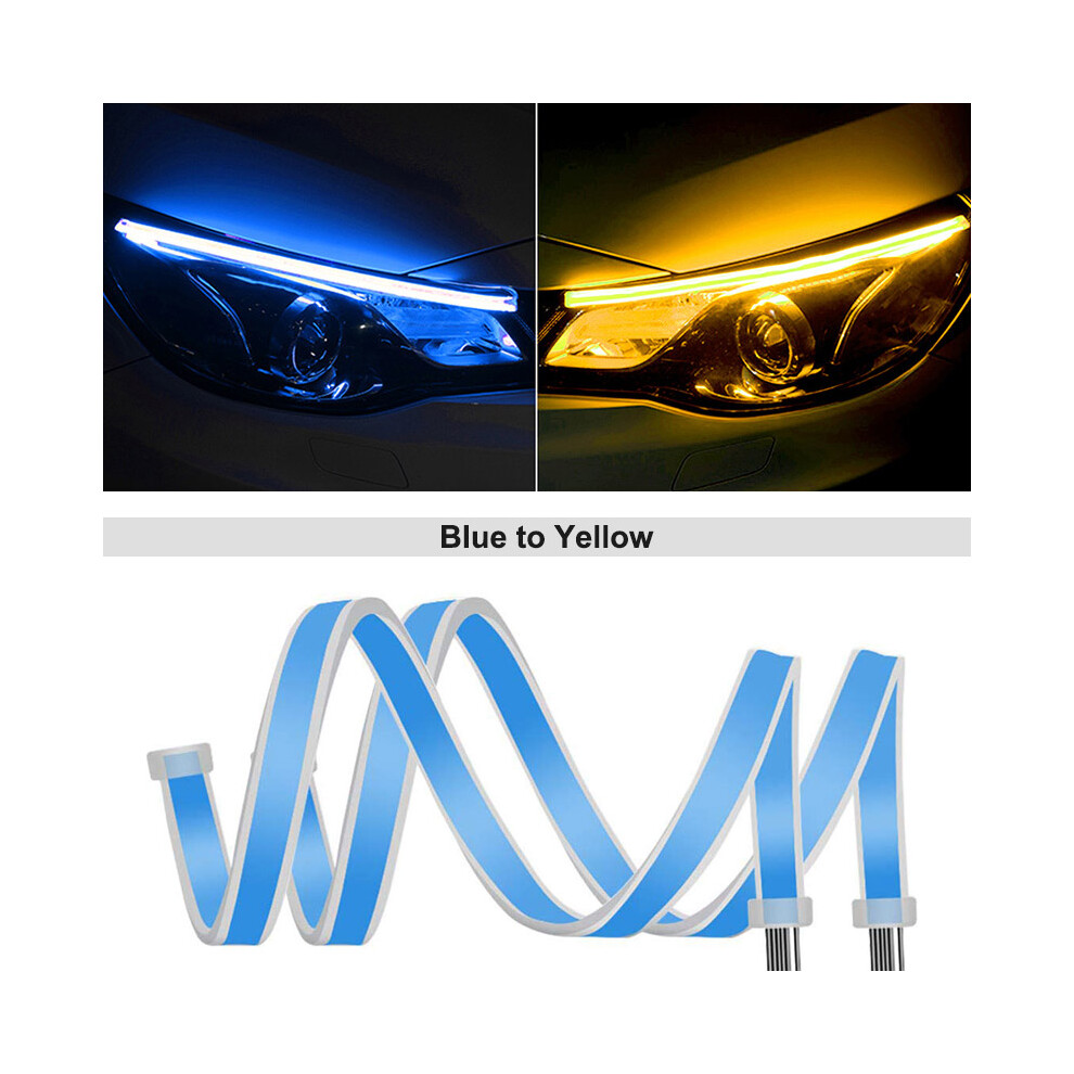 2Pcs 12V Led Drl Daytime Running Car Flexible Waterproof Strip Auto Light 9158106982018