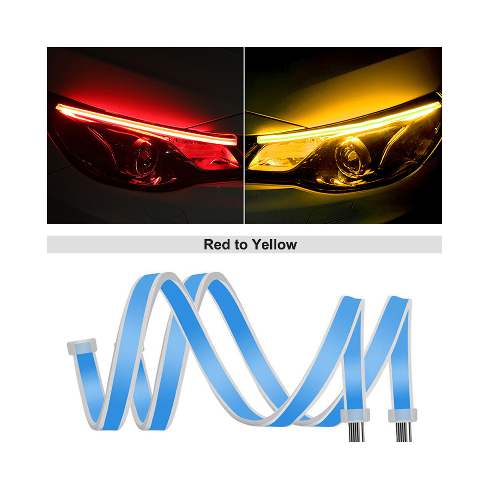 2Pcs 12V Led Drl Daytime Running Car Flexible Waterproof Strip Auto Light 9158106986467
