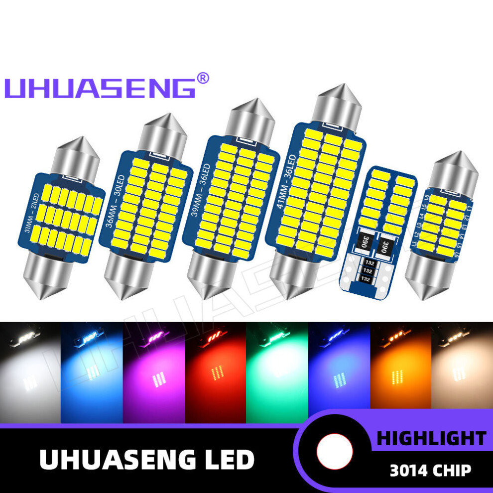 Uhuaseng T10 W5w Ba9s T4w Festoon Reading Interior Bulb C5w C10w Dome 9158107000216