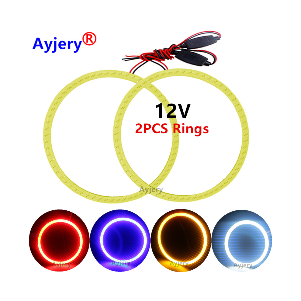 2X Angel Eyes 60Mm 70Mm 80Mm 90Mm 100Mm 110Mm 120Mm Halo Ring Led Fog 9158106997692