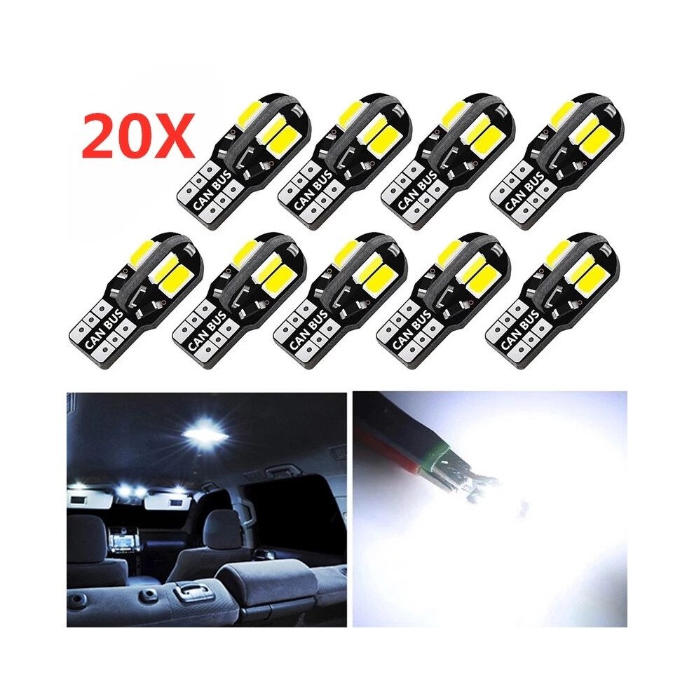 20/10/2PCS Interior Bulb W5W T10 LED 5730 8SMD Canbus Error Free 12V 194-image-OPC-PFH75DM-NEW
