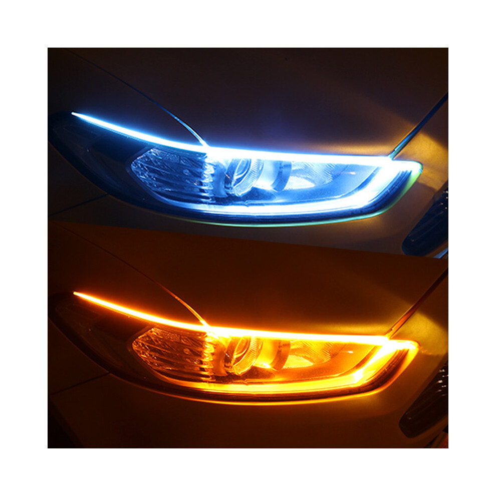 Dynamic 2 Pcs Drl Flexible Led Daytime Running Car Lights Turn Signal 9158107001688