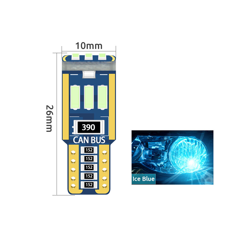 10Pcs T10 W5w Led Bulbs Canbus 194 501 4014 9Smd Led Interior Dome Car 9158107005945
