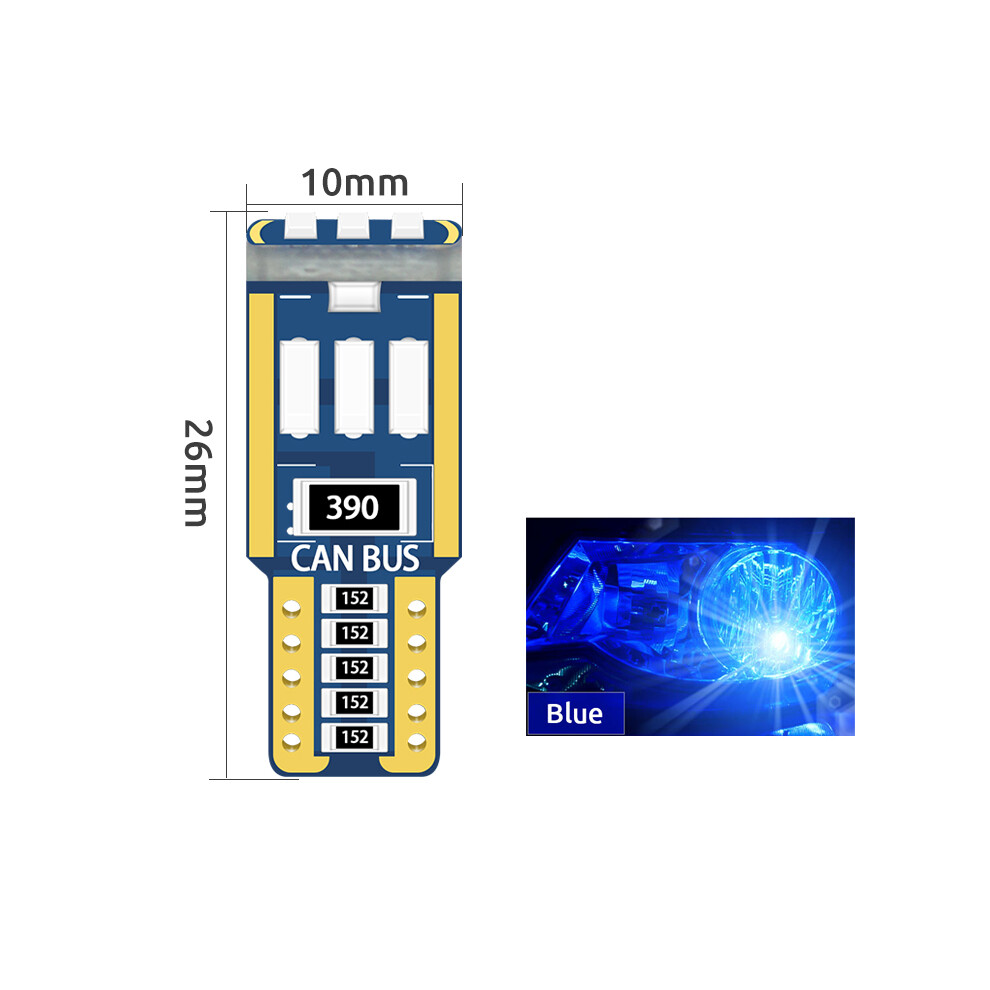 10Pcs T10 W5w Led Bulbs Canbus 194 501 4014 9Smd Led Interior Dome Car 9158107008151