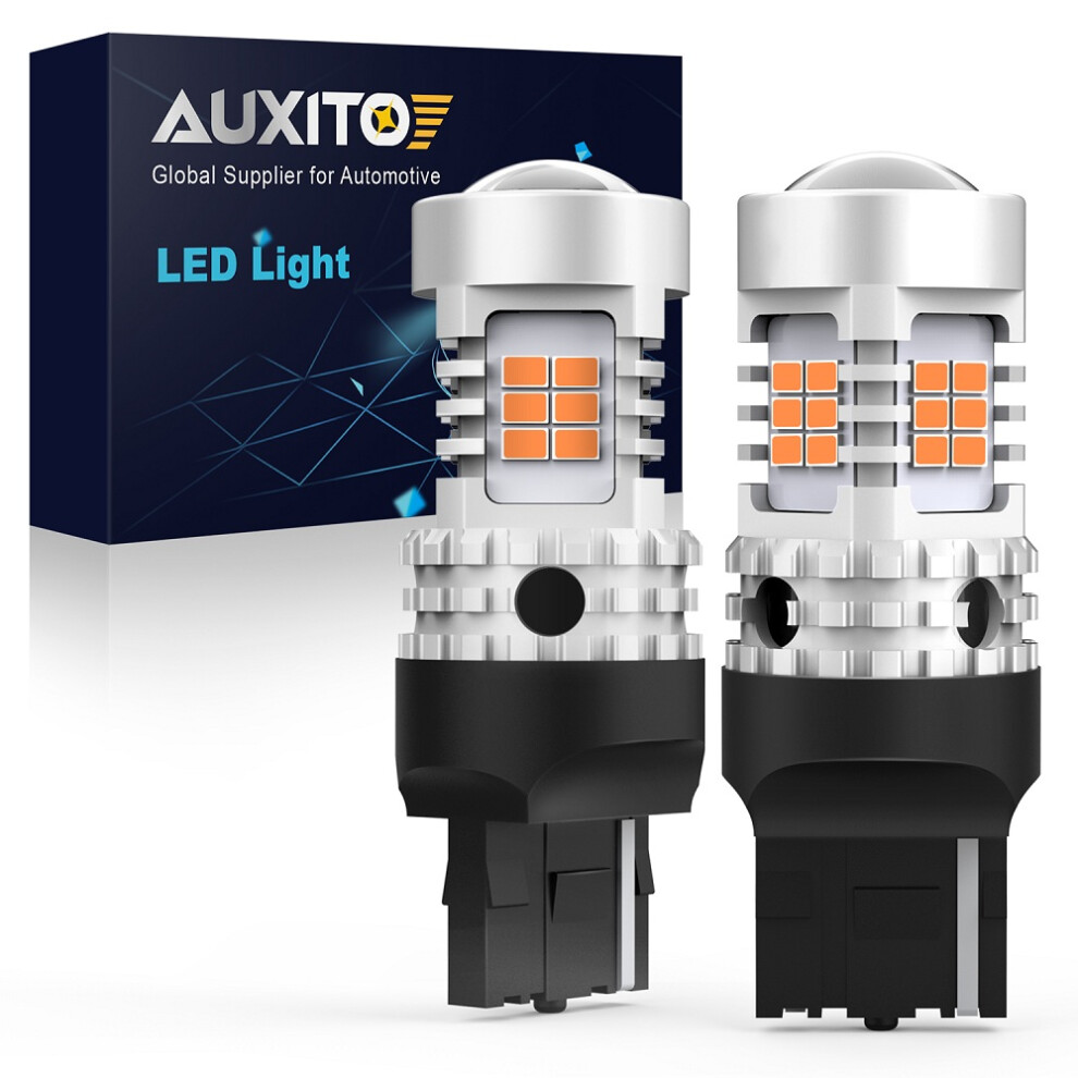 2Pcs 1156 Ba15s Bau15s Led Bulb Canbus No Hyper Flash P21w Py21w Amber 9158107007215