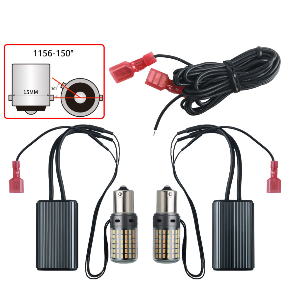 2Pcs 1156 Ba15s P21w Bau15s Py21w 3156 T20 7440 W21w Canbus Led Bulbs 9158107004856