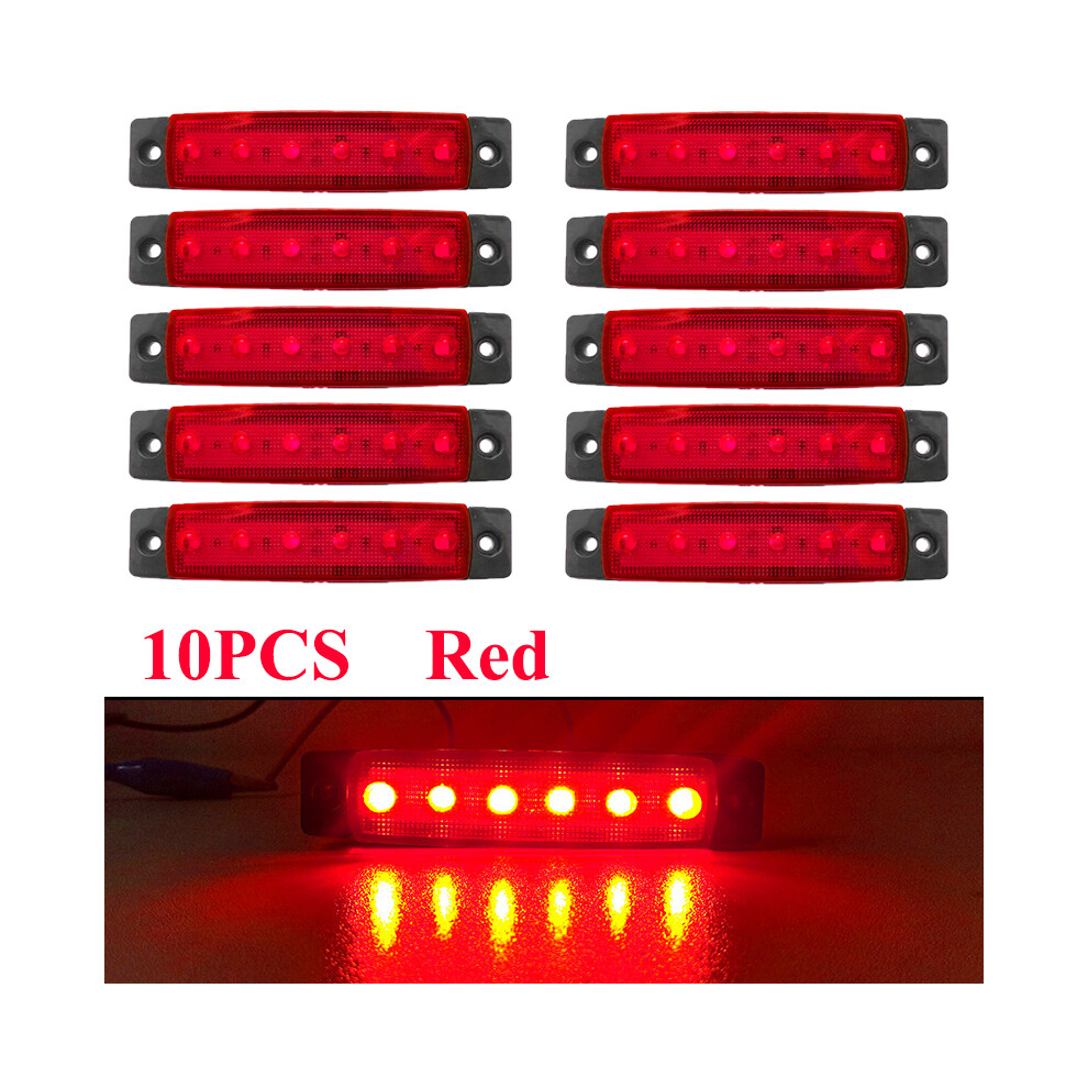 10Pcs Truck Trailer Side Marker Indicators Car Signal Brake Rear Light 9158107010666