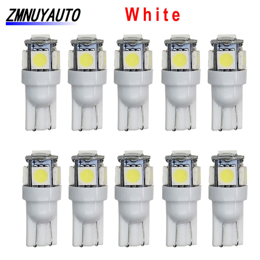 10 Pcs T10 Led W5w 5050 5Smd Led Interior Car License Plate Bulb Light 9158107011434