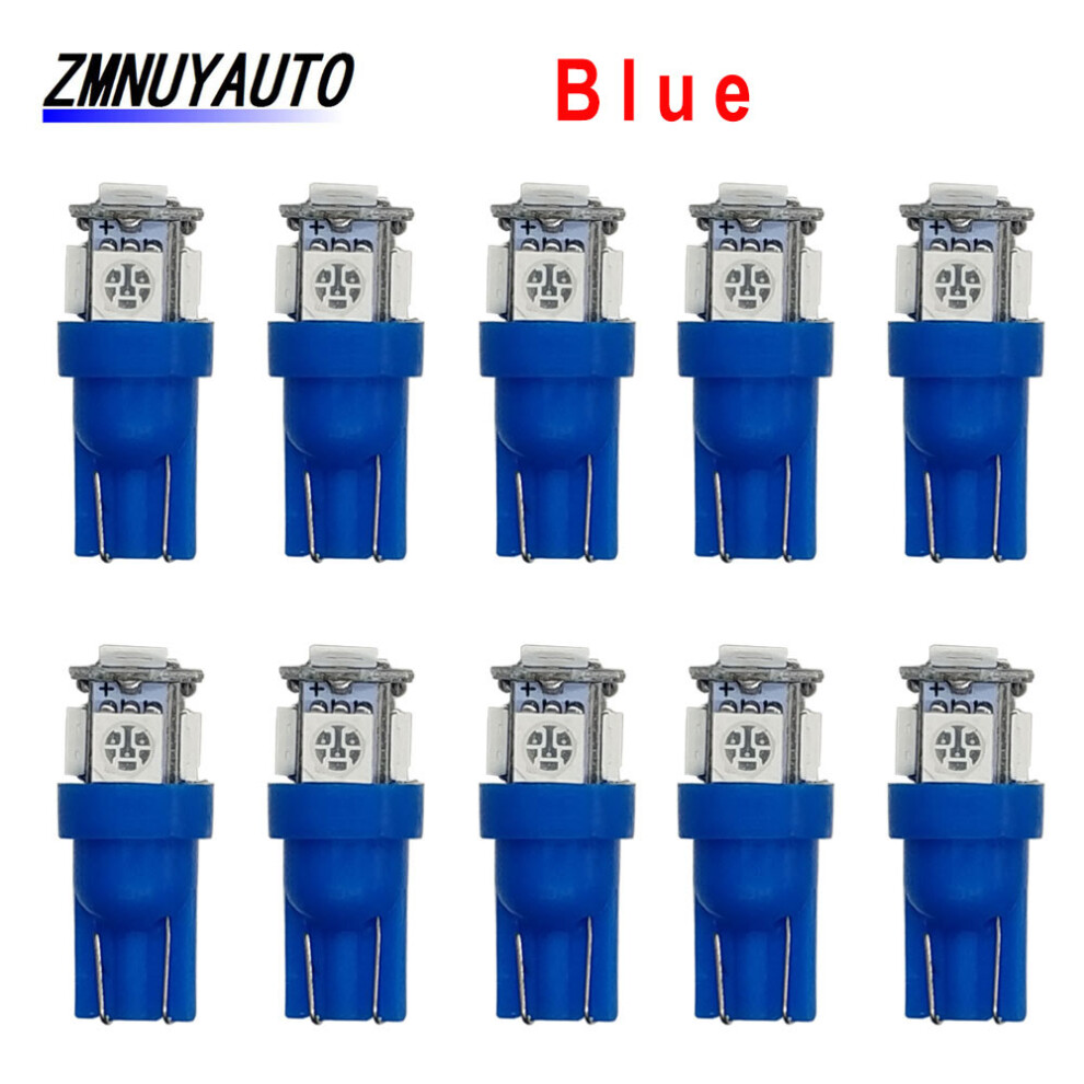 10 Pcs T10 Led W5w 5050 5Smd Led Interior Car License Plate Bulb Light 9158107011465
