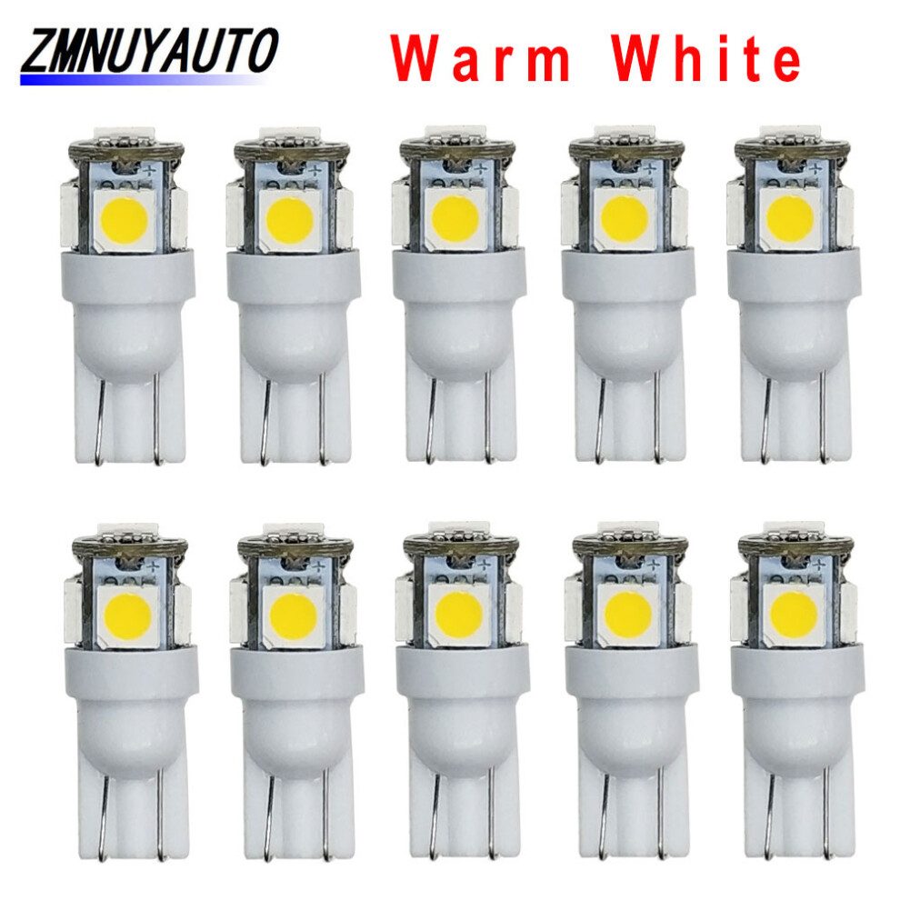 10 Pcs T10 Led W5w 5050 5Smd Led Interior Car License Plate Bulb Light 9158107011540