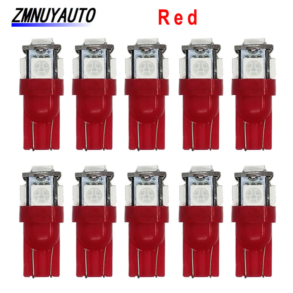 10 Pcs T10 Led W5w 5050 5Smd Led Interior Car License Plate Bulb Light 9158107011472
