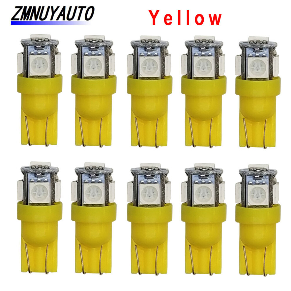 10 Pcs T10 Led W5w 5050 5Smd Led Interior Car License Plate Bulb Light 9158107011557