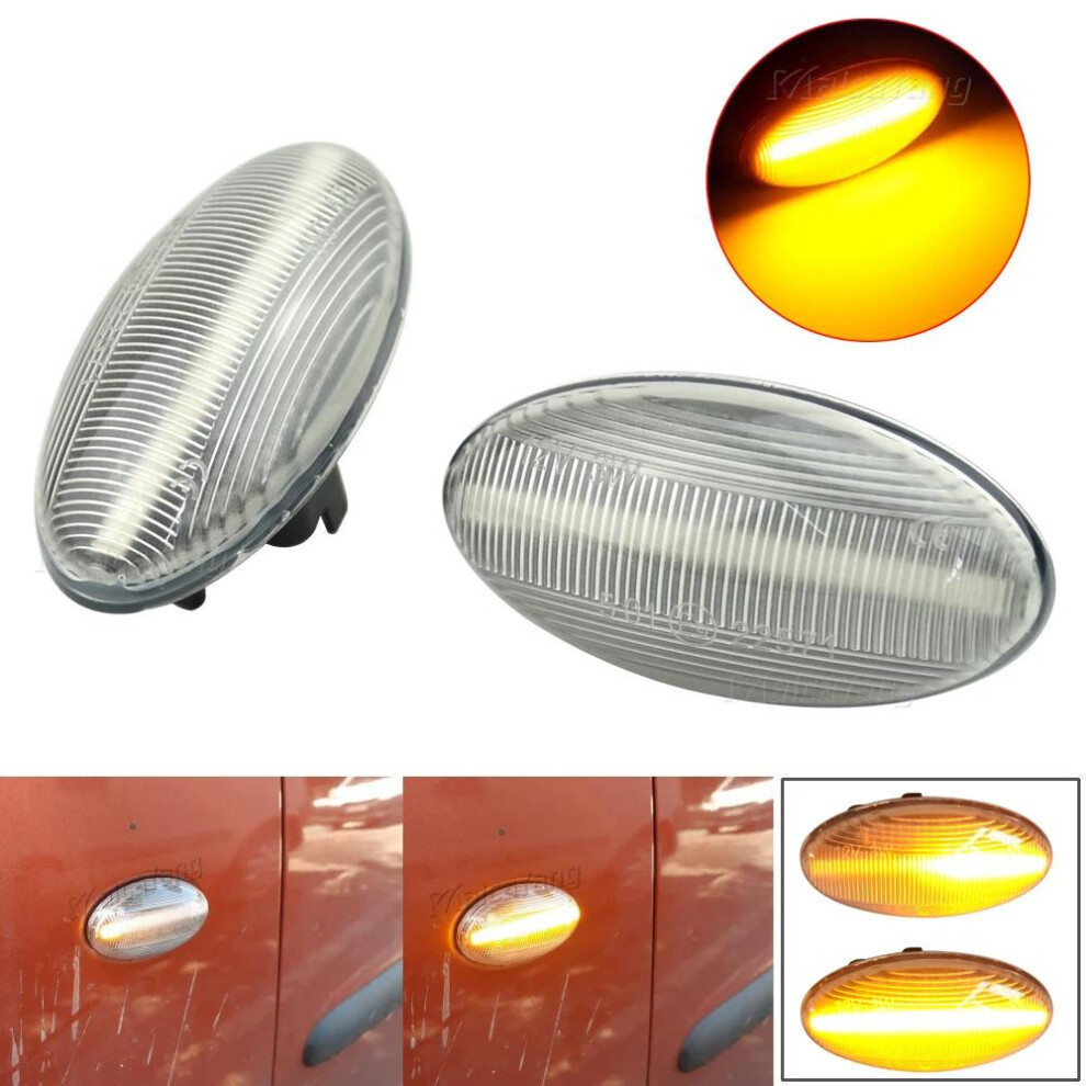 2X Dynamic Led Side Marker Flowing Led Turn Signal Car Sequential Light 9158107011694