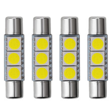 1pack 29mm Festoon LED C5W 3 leds 5050 Auto Interior For Sun Visor Vanity