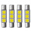 1pack 29mm Festoon LED C5W 3 leds 5050 Auto Interior For Sun Visor Vanity 1