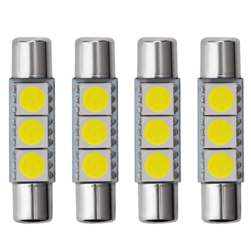 1pack 29mm Festoon LED C5W 3 leds 5050 Auto Interior For Sun Visor Vanity
