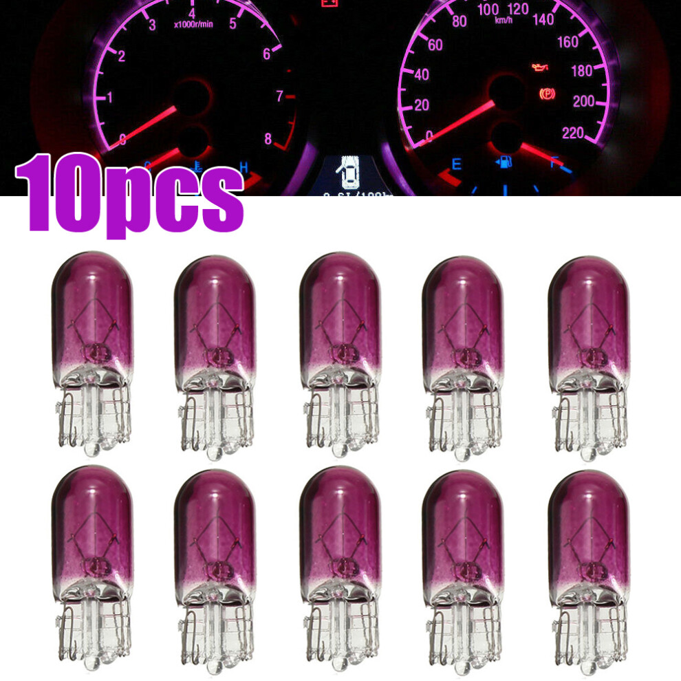 10Pcs T10 Halogen 3W 194 158 Wedges 12V Auto Lamp Bulbs Instrument White 9158107012141