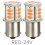 2x 382 P21w 1156 Led Reverse White Ba15s Side car light Red Brake Tail 1
