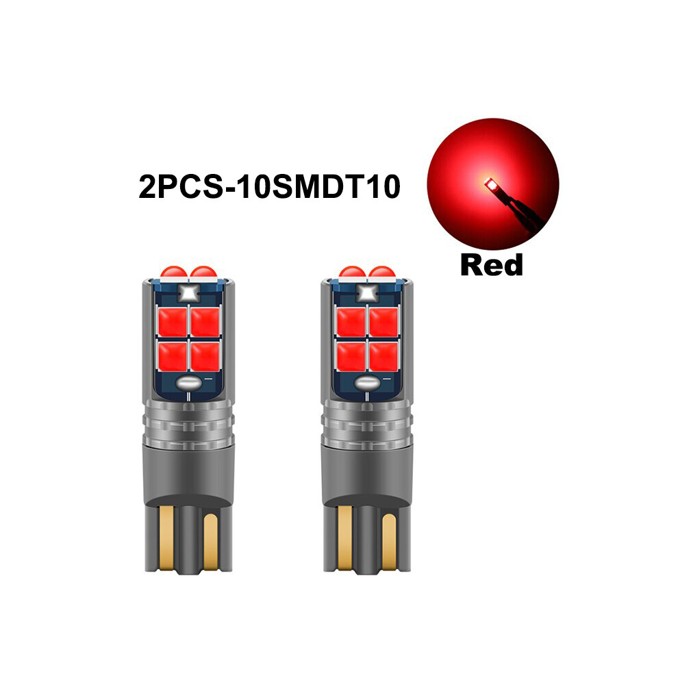 Nlpearl 2Pcs T10 Led W5w Led Bulbs 3030 10Smd W5w Led Canbus 194 168 Interior 9158107018457
