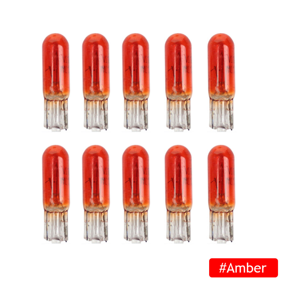 10Pcs W2w T5 12V 1.2W Halogen Lamp Instrument Car Lights Dashboard Bulb 9158107030329