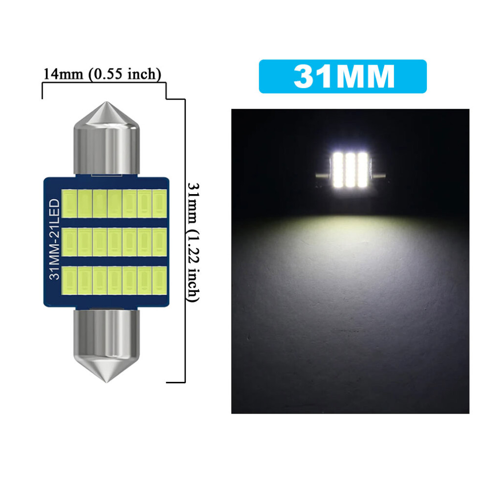 1/4/10 C5w Festoon Led Bulb Canbus 31Mm 36Mm 39Mm 41Mm 12V 3014 Smd 6000K 9158107013124