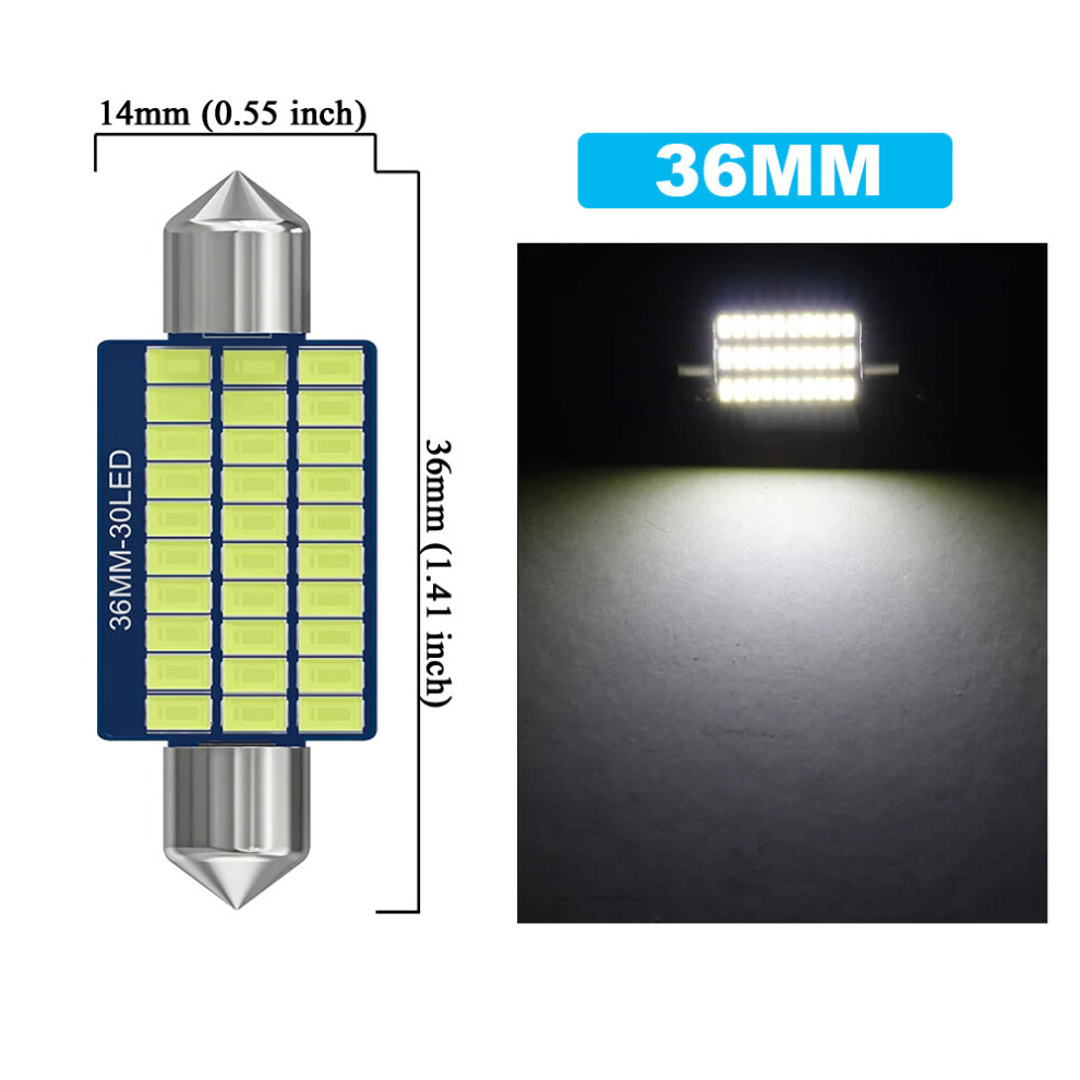 1/4/10 C5w Festoon Led Bulb Canbus 31Mm 36Mm 39Mm 41Mm 12V 3014 Smd 6000K 9158107015364