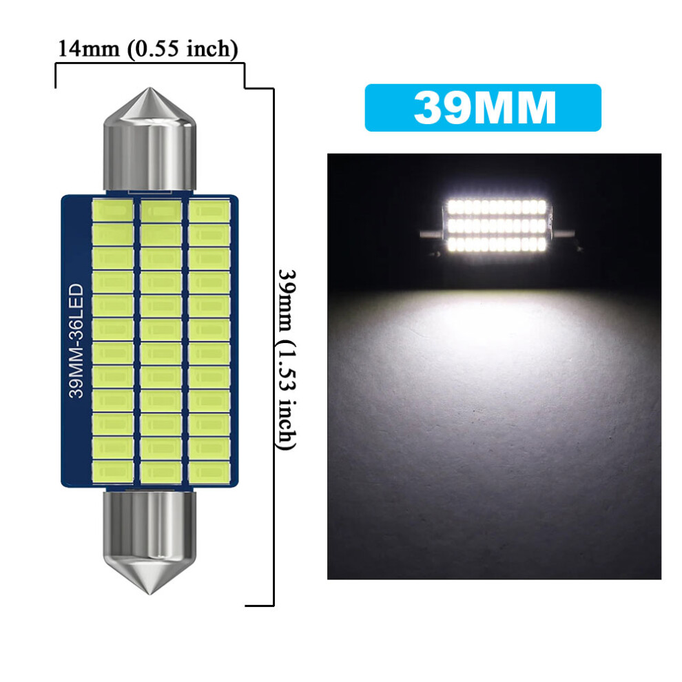 1/4/10 C5w Festoon Led Bulb Canbus 31Mm 36Mm 39Mm 41Mm 12V 3014 Smd 6000K 9158107021341