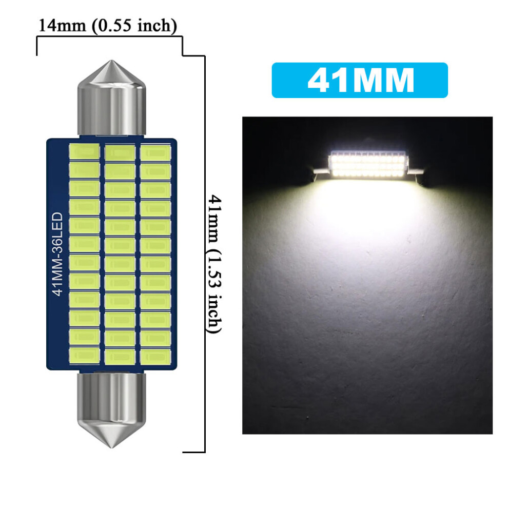 1/4/10 C5w Festoon Led Bulb Canbus 31Mm 36Mm 39Mm 41Mm 12V 3014 Smd 6000K 9158107029828
