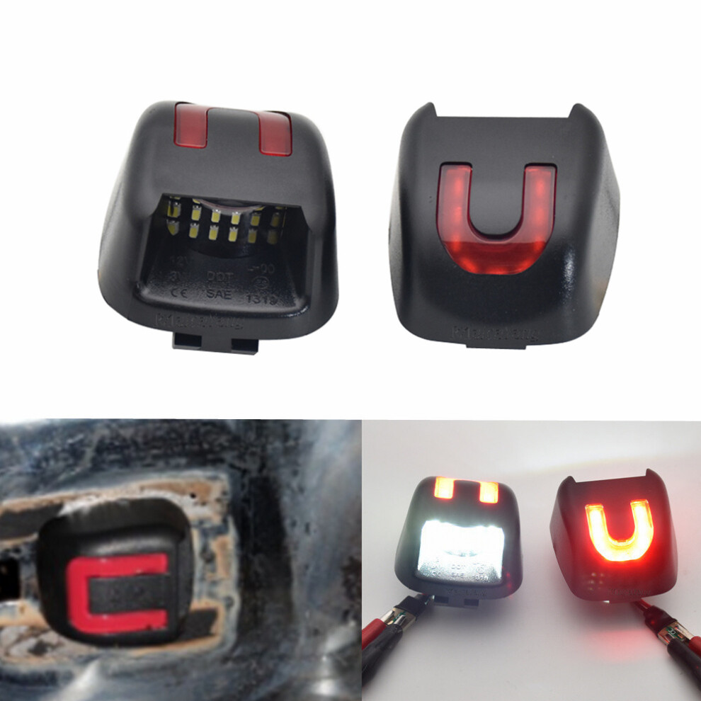 2Pcs Led Number License Plate Car Lights Canbus For Nissan Navara White 9158107017788